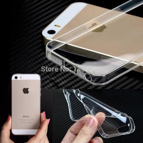 TPU Soft cover For iPhone5S case Transparent clear GEL shell for iphone 5 5s se case thin 0.3mm Phone cases Hot sale candy color