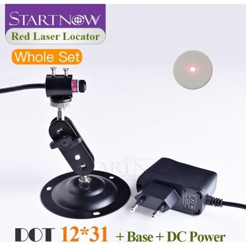 Set 12*31 With Holder & EU AU Adapter 650nm Adjustable Infrared Beam Dot Diode Module Laser Machine Laser Light Red Positioning