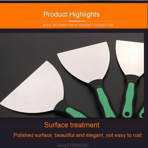 6 Pcs Putty Knives Set Scrapers and Filling Knives Cement Shovel Blade with Anti-slip Plastic Handle DIY