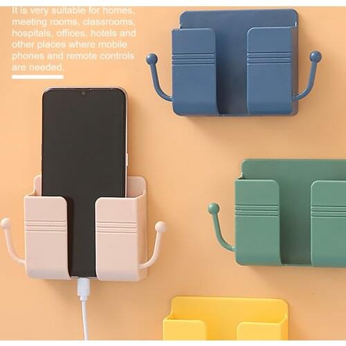 Wall-mounted Storage Box Remote Control Storage Box Mobile Phone Plug Charging Rack Shelf Household Multi-function Bracket Racks