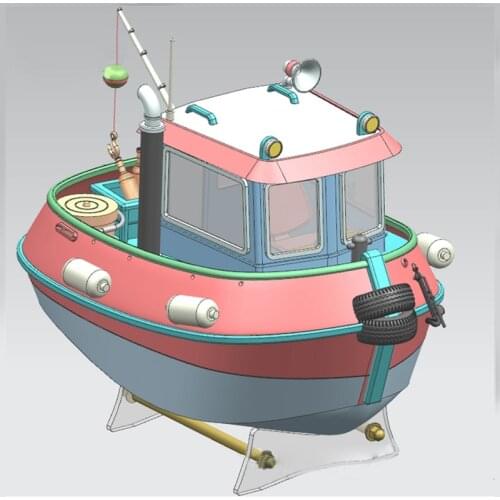 New Micro Tug boat M4 1:18 240 MM RC WOODEN MODEL Model ship kit