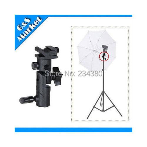 New Swivel Flash hot shoe umbrella holder for studio light stand bracket type E 600EX-RT/580EX II/580EX/550EX/430EX II/430EX