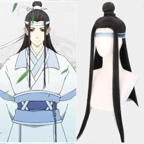 Anime Mo Dao Zu Shi Lan Wangji Wig The Untamed Lead Roles Cosplay Wig The Grandmaster of Demonic Cultivation Cosplay Hanfu Props