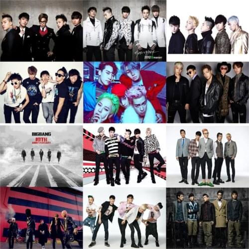 BIG BANG Posters K-POP Music White Coated Paper Prints High Definition Livingroom Bedroom Home Decoration free shipping