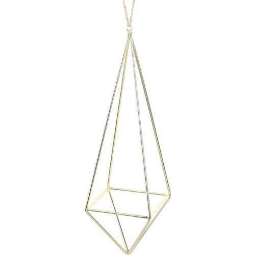 Hanging Air Plant Holder Geometric Planter Metal Airplant Rack Hanger X4YE