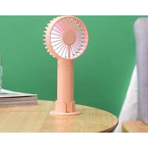 Mini Fan Portable for Fan Handheld 3 Speed With Base 6-15 Hours Operated Outdoor Fan Desktop Air Cooler Outdoor Travel hand fan