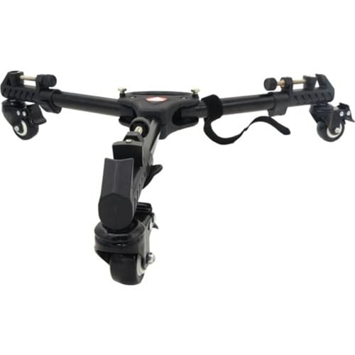 Kingjoy Professional Tripod Base Stand Photography 3 Wheels Pulley Adjustable Tripod Dolly Max Load 20KG
