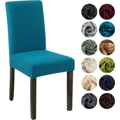 Plain Dining Chair Cover Spandex Elastic Chair Slipcover Case Stretch Chair Cover for Wedding Hotel Home Decor Seat Covers