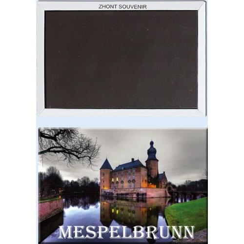 Rectangle Metal Wrapped Magnets,Mespelbrunn Souvenir,Deutschland Tourist Fridge Magnets 21495