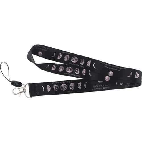 Ransitute R1307 Lunar Eclipse Creative Badge ID Lanyards Mobile Phone Rope Key Lanyard Neck Straps Accessories