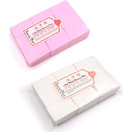 1000pcs Pink Gel Nail Polish Remover Cotton Pads Nail Wipes Lint Free Cleaner Manicure Cleaning Tools For Nails