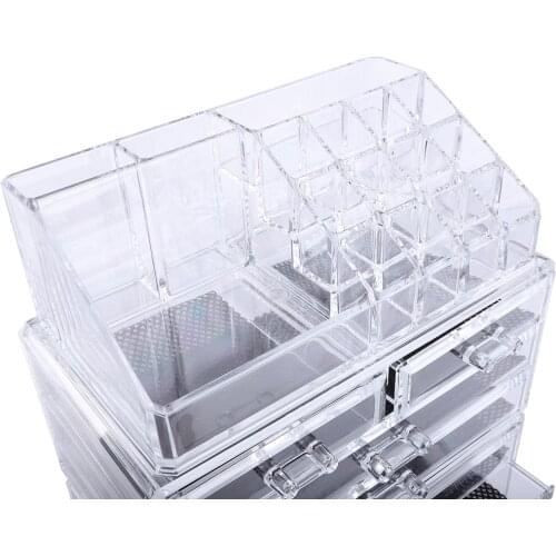SF-1122-1 Cosmetics Storage Rack with 2 Small & 5 Large drawers transparent