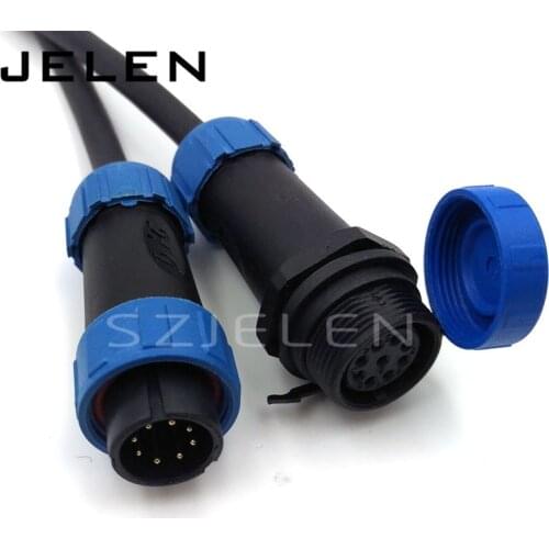 SY1710,8 pin waterproof plug connector waterproof power connector waterproof wire 8 pin connector cable connectors wire