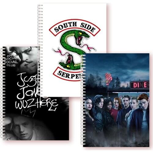 Riverdale A4 Spiral Binder Notebook Cartoon South Side Serpents Betty Jughead Jones Wuz Here Quotes Symbol Diary Travel Journal