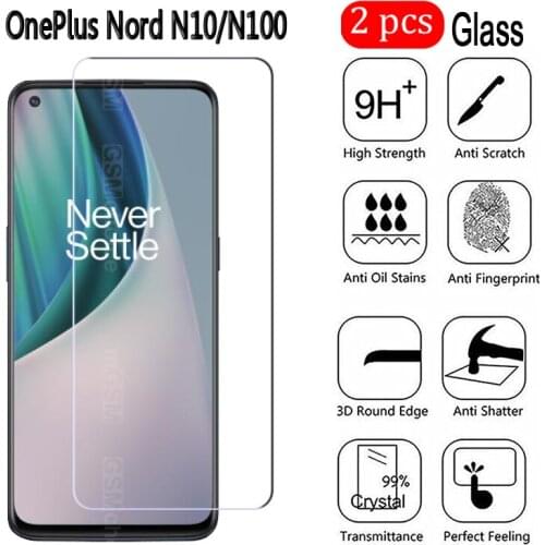 Nord N10 Galss For OnePlus Nord N100 Smartphone Protector Cover 9H 2.5D 0.3mm Ultra-thin Scratch Proof Protective Film