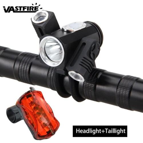 Adjust Angle Front Bicycle Light 8000LM 3x XML T6 LED 4.2v Bike Lamp Headlight with Battery+Back Tail Light