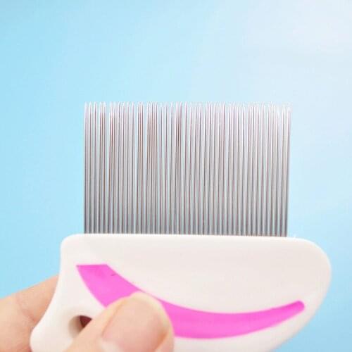Lice Removal Comb Pet Dog Brush Hair Comb Silver Head Stainless Steel Combs For Dogs Pet Hairbrush Color Randomly