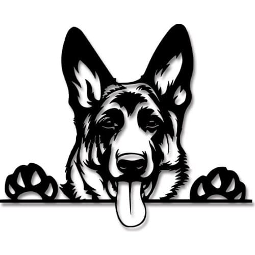 Hollowed-out animal shepherd dog print Heat Vinyl Ironing Stickers Decor Patches for Clothing DIY T-shirt Patches for clothing