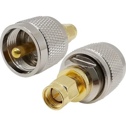 1Piece UHF PL259 Pl- 259 Male Plug to SMA Male Plug Straight RF Coaxial Adapter Connector