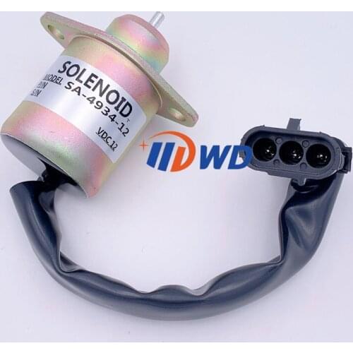 2848A275 2848A279 2848A271 1457906 SA-4934-12 12V 3 Terminals Stop Solenoid for Perkins 700 Series