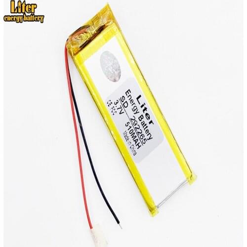 3.7V lithium polymer battery 292265 510MAH MP3 MP4 MP5 GPS Bluetooth audio reading pen