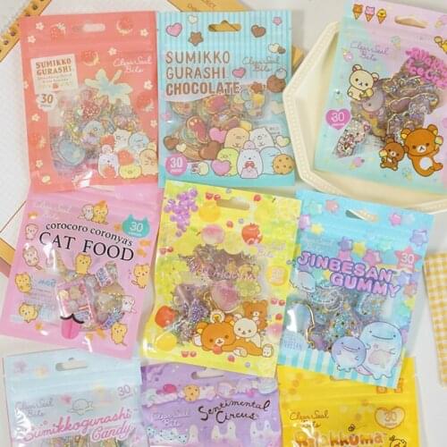 30pcs/pack Cartoon Corner Bio Sumikko Gurashi Stickers Student Stationery Decorative Stikers DIY Diary Notebook Decorations