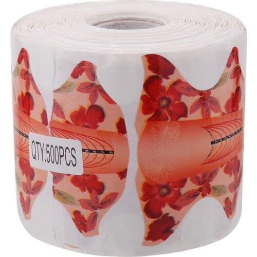 500Pcs Nail Art Tip Acrylic Guide Gel Extension Nail Polish Styling Tools Curl Forms for Nails Care DIY Guide Tool