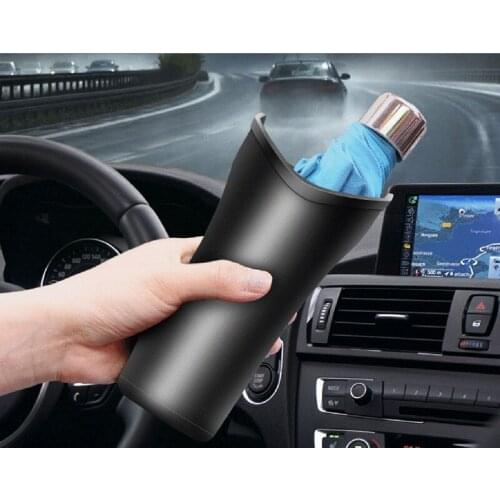 Car Umbrella Storage Bucket Back Seat Garbage Can Bucket Box Cylinder Storage Holder Barrel Container Hanging Organizer with Hoo