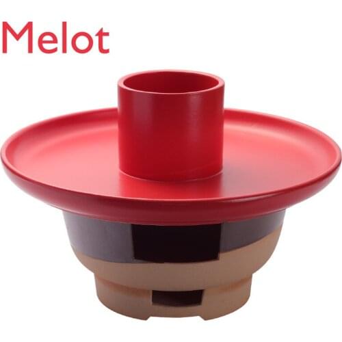 High Temperature Resistant Ceramic Large Barbecue Plate Baking Bowl Binaural round Microwave Oven Barbecue Fish Fry Pan