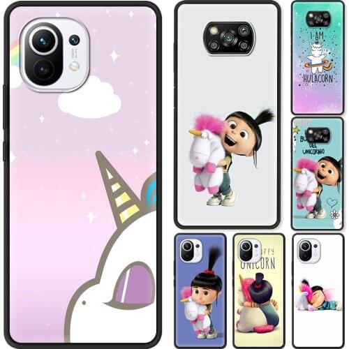Phone Cover For Xiaomi 11 ultra 10 11X 10T 9 9T Pro Lite 5G SE 10S 11i Fundas Silicon Capa Black Shell My Unicorn Agnes