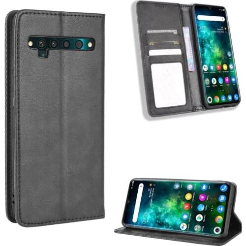 For TCL 10 Pro Case Luxury Flip PU Leather Wallet Magnetic Adsorption Shockproof Case For TCL 10Pro Phone Bags