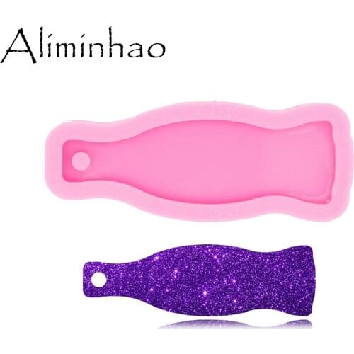 DY0520 Shiny Glossy Coke bottle Keychain Mould Silicone Epoxy Resin Mold Jewellery Making