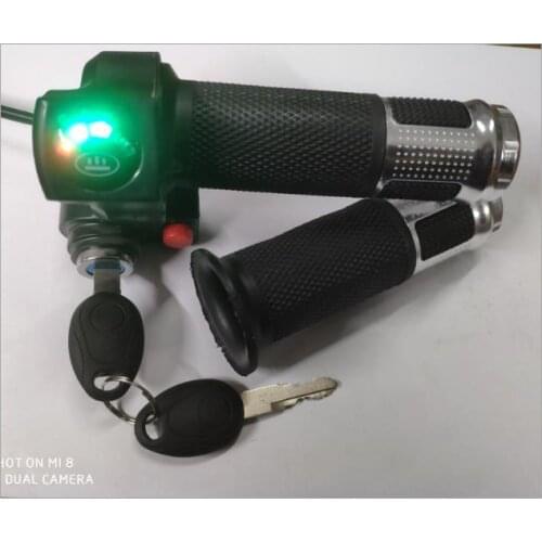 Battery level/capacity/power indicator with lock+switch+throttle electric bicycle scooter mountain bike tricycle atv parts