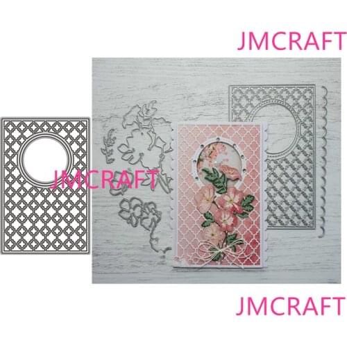 JMCRAFT 2021 New Rectangular Grid Background Metal Cutting Dies DIY Scrapbook Handmade Paper Craft Metal Steel Template Dies