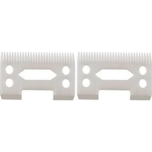 2pcs Ceramic Blade Cutter for Magic Clip 2-Hole Clipper Fit Most Hair Clipper Hair Trimmer Beard Blade Hair Removal