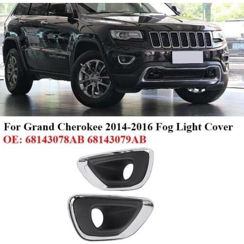 For Jeep Grand Cherokee 2014-2016 Fog Light Cover Trim Set Left and Right Fog Lamp Fame Decoration Car Stying