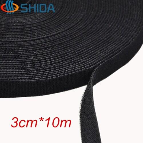 Colorful Reusable 3cm*10meters Free Cutting Back to Back Cerclage Band Hook Loop Tape,Fastener Computer Nylon Cable Ties Straps