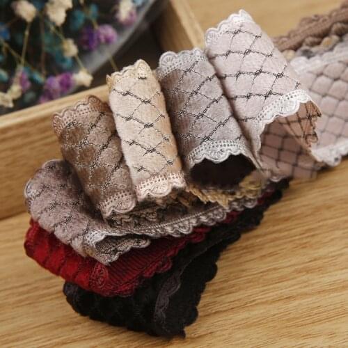 5 yards Lace wavy edge flocking lattice Ribbon diy bow hair accessories clothing material gift bouquet packing