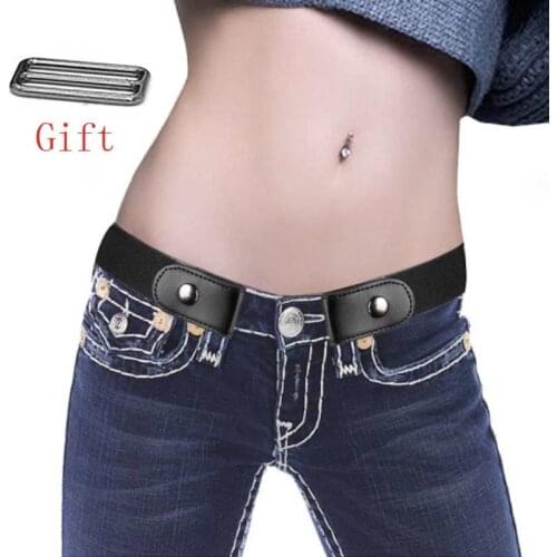 Easy Belt Without Buckle free mens Belts For Women waist ceinture femme Elastic stretch riem Jeans hidden Invisible secret kids