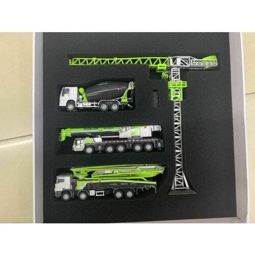 Zoomlion Products' Model 4PC Set , ZAT2000V Tower Crane Mixer Pump Truck 1:100