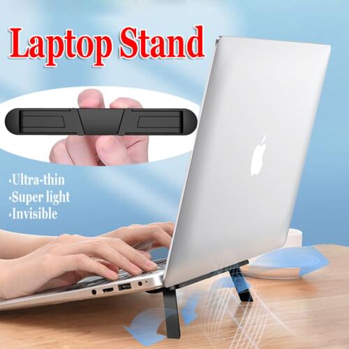 Mini Laptop Stand for MacBook Strong Lightweight Bracket Notebook Holder for Apple Tablet Support Adjustable Foldable Invisible