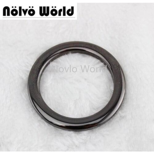 Nolvo World 20-100pcs 4 colors Square edge 38mm 1.5" Rings,Gunmetal ronnd rings horse strap o ring,alloy welded ring o