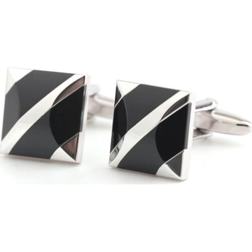 A square black cufflinks mens shirts cufflinks cuff free shipping