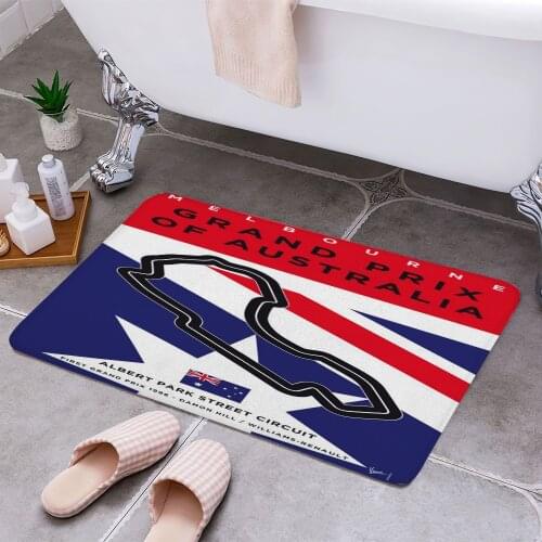 My F1 MELBOURNE Race Track Carpet Areas Rug Non-slip Floor Mat Rug 3D Printing Living Room Bedroom Door Mat Home Decoration