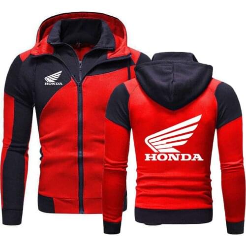 New Honda Printing Men Jacket Sweatshirt Hoody Spring Autumn Fleece Cotton Zipper Hoodies Harajuku Male Clothing Coats