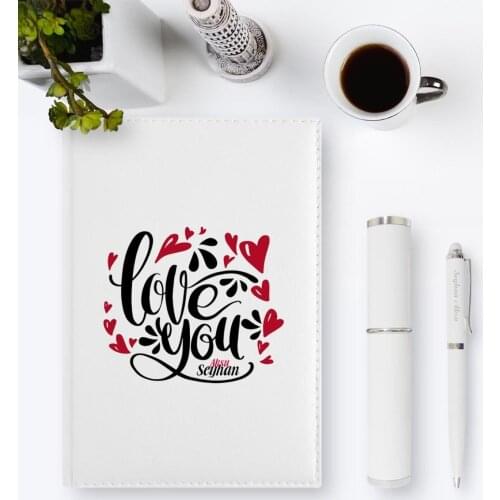 Personalized Love You 2020 Leather Organizer & Pen Gift Set-4
