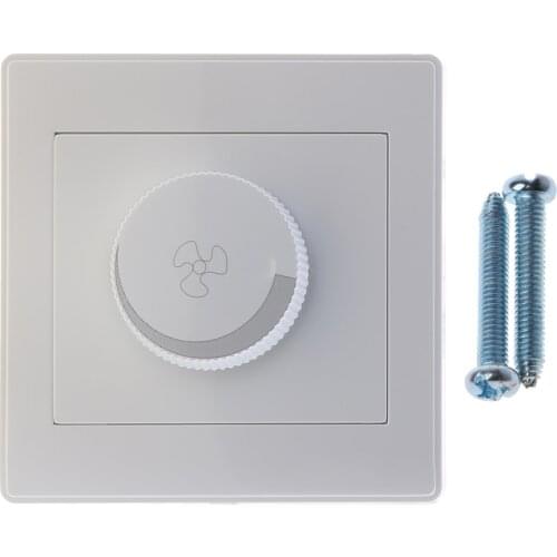 220V 10A Adjustment Ceiling Fan Speed Control Switch Wall Button Dimmer Switch