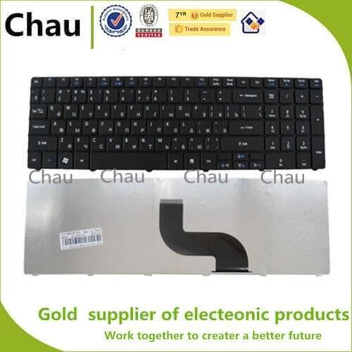 Chau Russian Keyboard for Acer PK130C94A00 NSK-AUB0R PK130C91104 V104702AS3 MP-09B23SU-6983 PK130C91100 RU Laptop Black