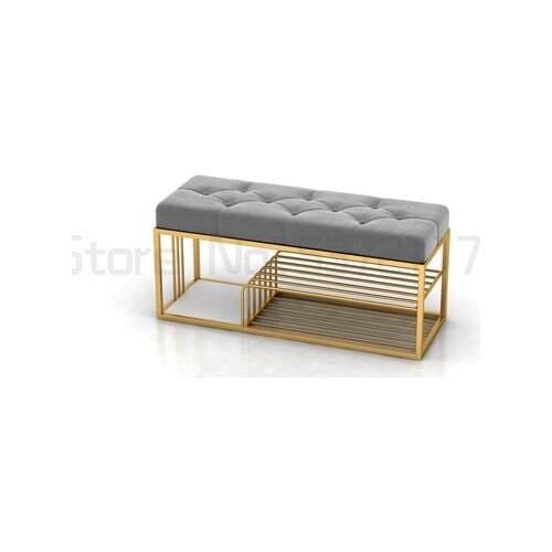 Nordic Light luxury shoes stool simple modern household door shoes stool long shoe cabinet integrated stool bed tail stool