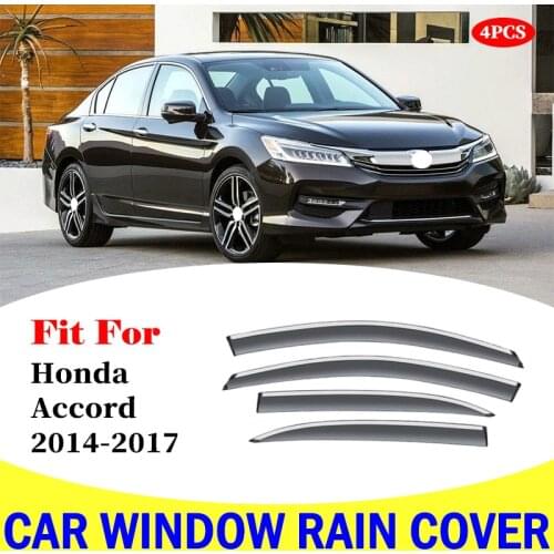 Car Awning Shelter Window Visor Sun Rain Shield Cover External Cover Accessories Rain shield For Honda Accord 2014-2017